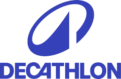 Decathlon logo, client of 55 agency